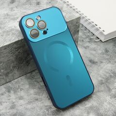 Zastitna maska (futrola) COLOR METAL MagSafe - iPhone 16 Pro Max (6.9) plava (small camera) (MS).