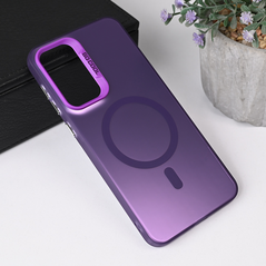 Zastitna maska (futrola) Magsafe providna - Samsung A366 Galaxy A36 5G ljubicasta.