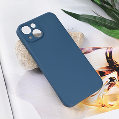 Zastitna maska (futrola) Teracell Soft Velvet - iPhone 13 plava.