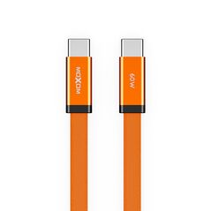 USB data kabl MOXOM MX-CB372 pleteni Fast 60W 3A Type-C na Type-C 1m narandzasti (MS).