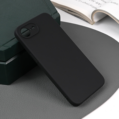 Zastitna silikonska maska (futrola) Skin - iPhone 16e/17e 6.1 mat crna.