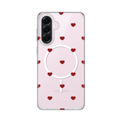 Zastitna maska (futrola) print Magsafe - Samsung A566 Galaxy A56 Red Hearts.
