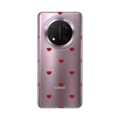 Zastitna silikonska maska (futrola) PRINT - Huawei Honor Magic 7 lite Red Hearts.