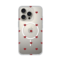 Zastitna maska (futrola) print Magsafe - iPhone 16 Pro Red Hearts.