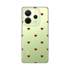 Zastitna silikonska maska (futrola) PRINT - Xiaomi Redmi Note 14 4G (SRB) Red Hearts.