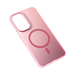 Zastitna maska (futrola) Magsafe providna - Samsung A576 Galaxy A57 5G roze.