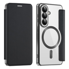 Zastitna maska (futrola) Magsafe Lux na preklop (bi fold) - Samsung A576 Galaxy A57 crna.