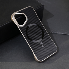 Zastitna maska (futrola) Magsafe Carbon - iPhone 16 6.1 crna.