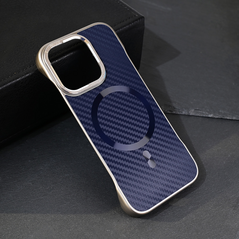 Zastitna maska (futrola) Magsafe Carbon - iPhone 16 Pro plava.