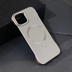 Zastitna maska (futrola) Magsafe Carbon - iPhone 15 6.1 siva.