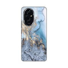 Zastitna silikonska maska (futrola) PRINT - Huawei Honor 200 Blue Gold Marble.