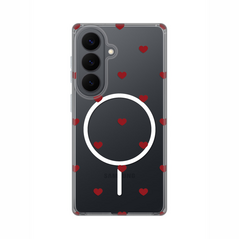 Zastitna maska (futrola) print Magsafe - Samsung S941 Galaxy S26 Red Hearts.