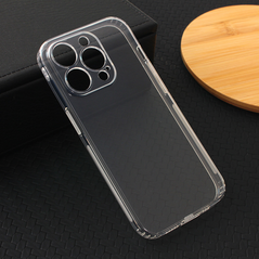 Zastitna silikonska maska (futrola) Ultra Thin with pluggy - iPhone 15 Pro 6.1 Transparent.