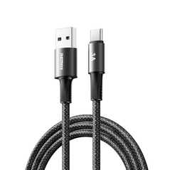 Data kabl REMAX Velocity CB25 Fast charging 3A USB na Type C 1.2M crni.