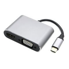 Hub Type-C to HDMI+VGA+Type C+USB3.0 (4 u 1) (MS).