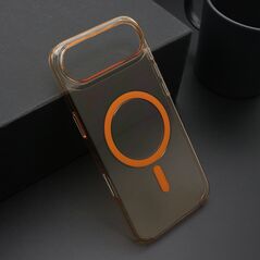 Zastitna maska (futrola) AMBER providna MagSafe - iPhone 17 Air narandzasta (MS).