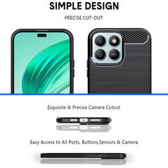 Zastitna maska (futrola) Defender Safeguard - Honor X7d 4G/400 Smart 5G crna.