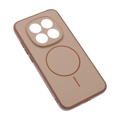 Zastitna maska (futrola) Magsafe mat Line - Xiaomi Redmi Note 15 Pro 5G braon.