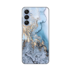 Zastitna silikonska maska (futrola) PRINT - Samsung A256 Galaxy A25 5G Blue Gold Marble.