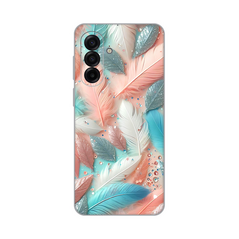 Zastitna silikonska maska (futrola) PRINT - Samsung A175 Galaxy A17 Pastel Feathers.