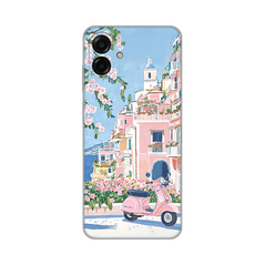 Zastitna silikonska maska (futrola) PRINT - Samsung A075F Galaxy A07 Pink Italy.