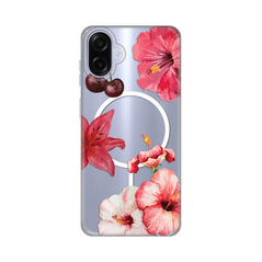 Zastitna maska (futrola) print Magsafe - Samsung A075F Galaxy A07 Hibiscus.