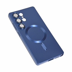 Zastitna maska (futrola) Magsafe Chrome - Samsung S938 Galaxy S25 Ultra tamno plava.