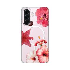 Zastitna maska (futrola) print Magsafe - Samsung A566 Galaxy A56 Hibiscus.
