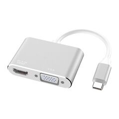 Adapter TYPE C na HDMI + VGA beli (MS).