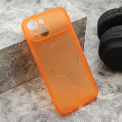 Zastitna maska (futrola) AIR STRIPE - iPhone 15 narandzasta (MS).