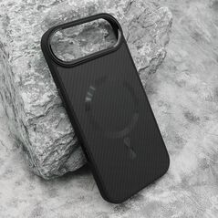 Zastitna maska (futrola) CARBON MagSafe - iPhone 17 Air crna (big camera) (MS).