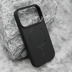 Zastitna maska (futrola) CARBON MagSafe - iPhone 17 Pro crna (big camera) (MS).