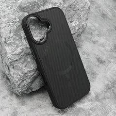 Zastitna maska (futrola) CARBON MagSafe - iPhone 17 crna (big camera) (MS).