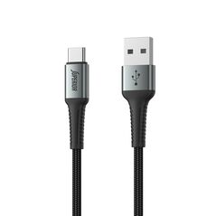 USB data kabl Superior SU-K104 pleteni Fast 18W 2A USB A na Type-C 1m crni (MS).