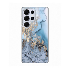 Zastitna silikonska maska (futrola) PRINT - Samsung S938 Galaxy S25 Ultra Blue Gold Marble.