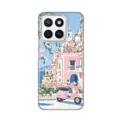 Zastitna silikonska maska (futrola) PRINT - Huawei Honor X8c Pink Italy.