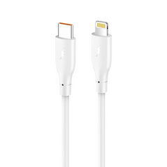 Data kabl KONFULON DC66, 27W, Type C na Lightning beli 1m.