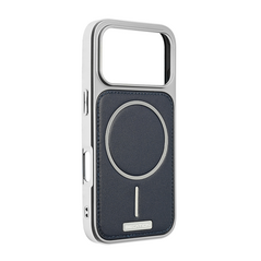 Zastitna maska (futrola) Magsafe Urban Leather - iPhone 17 Pro tamno plava.