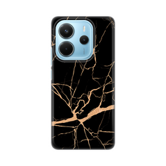 Zastitna silikonska maska (futrola) PRINT - Xiaomi Redmi Note 14 4G (SRB) All crni.
