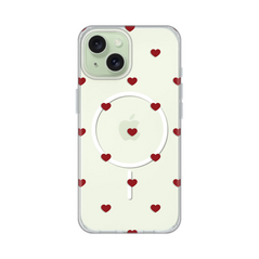 Zastitna maska (futrola) print Magsafe - iPhone 15 Red Hearts.