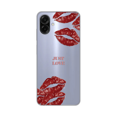 Zastitna ultra tanka (skin) maska / futrola PRINT - Samsung A075F Galaxy A07 Just Love Pink.