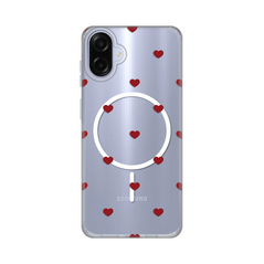 Zastitna maska (futrola) print Magsafe - Samsung A075F Galaxy A07 Red Hearts.