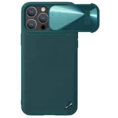 Zastitna maska (futrola) Nillkin CamShield Leather S - iPhone 14 Pro Max 6.7 zelena.