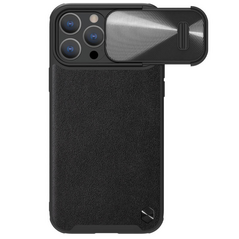 Zastitna maska (futrola) Nillkin CamShield Leather S - iPhone 14 Pro Max 6.7 crna.