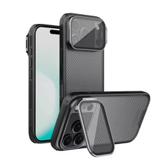 Zastitna maska (futrola) Nillkin CamShield Prop - iPhone 17 Pro crna (transparent kamera).