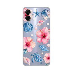Zastitna ultra tanka (skin) maska / futrola PRINT - Samsung A075F Galaxy A07 Hibiscus Sea.