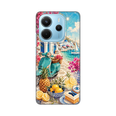 Zastitna ultra tanka (skin) maska / futrola PRINT - Xiaomi Redmi Note 14 4G (SRB) Summer in Greece.