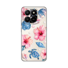 Zastitna ultra tanka (skin) maska / futrola PRINT - Honor X7d 4G/400 Smart 5G Hibiscus Sea.