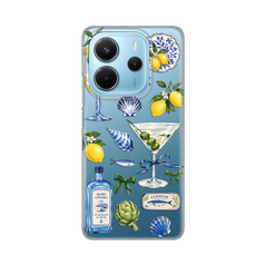 Zastitna silikonska maska (futrola) PRINT - Xiaomi Redmi Note 14 4G (SRB) Mediterranean Martini.