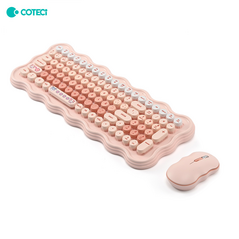 Combo mis i tastatura Coteci OF-056 roze.